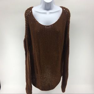 Vince large knit brown sweater size large